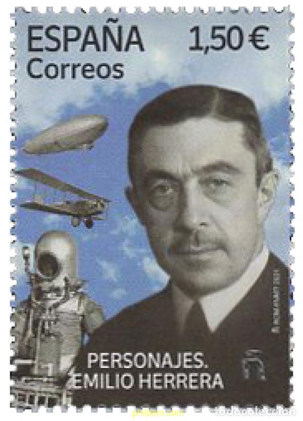 Sellos: 650837 MNH ESPA&Ntilde;A 2021 PERSONAJES - EMILIO HERRERA