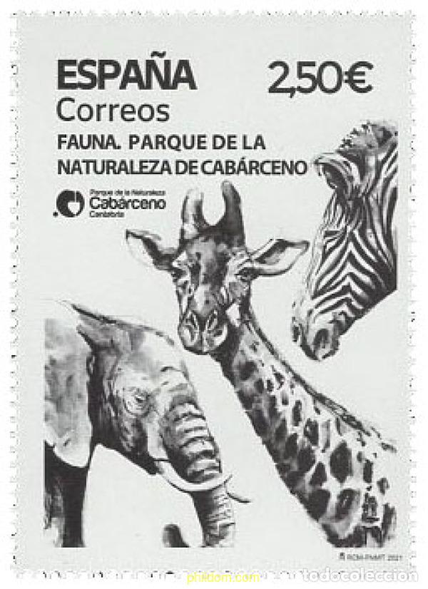 Sellos: 651864 MNH ESPA&Ntilde;A 2021 FAUNA - PARQUE DE LA NATURALEZA DE CABARCENO