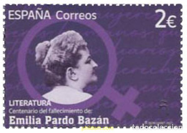 Sellos: 655340 MNH ESPA&Ntilde;A 2021 CENTENARIO FALLECIMIENTO EMILIA PARDO BAZ&Aacute;N