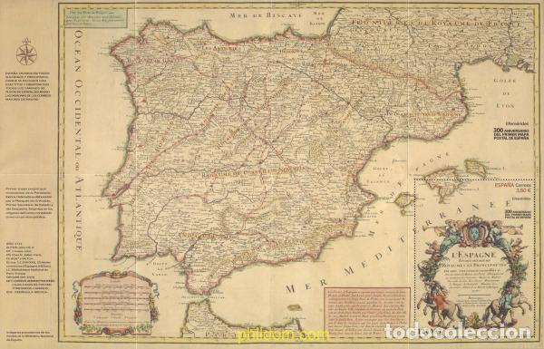 Sellos: 652231 MNH ESPA&Ntilde;A 2021 300 A&Ntilde;OS DEL PRIMER MAPA POSTAL DE ESPA&Ntilde;A
