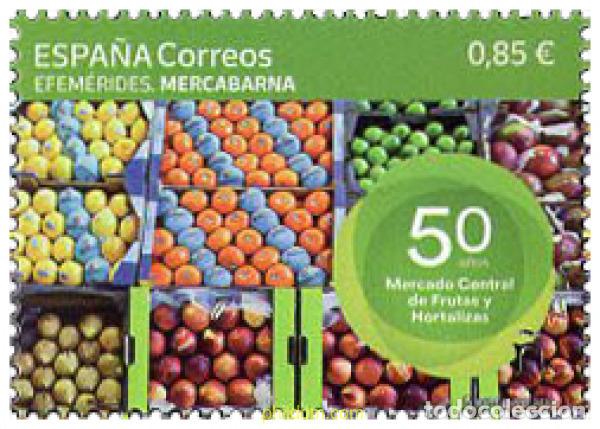 Sellos: 669343 MNH ESPA&Ntilde;A 2022 50 A&Ntilde;OS MERCABARNA. MERCADO CENTRAL DE FRUTAS Y HORTALIZAS
