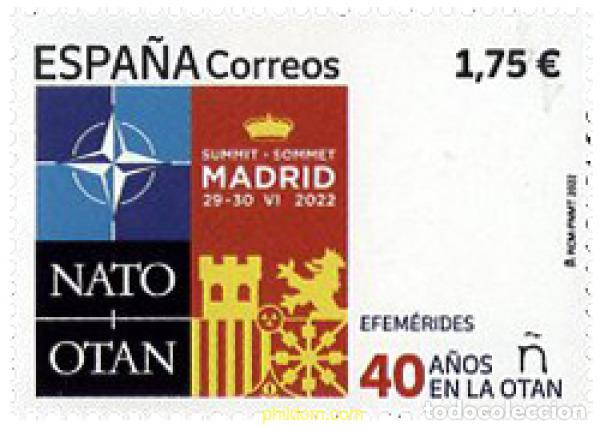 Sellos: 679076 MNH ESPA&Ntilde;A 2022 40 A&Ntilde;OS EN LA OTAN