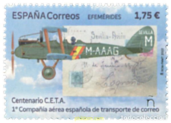 Sellos: 679418 MNH ESPA&Ntilde;A 2022 CENTENARIO DE C.E.T.A. PRIMERA COMPA&Ntilde;&Iacute;A A&Eacute;REA ESPA&Ntilde;OLA DE TRANSPORTE DE