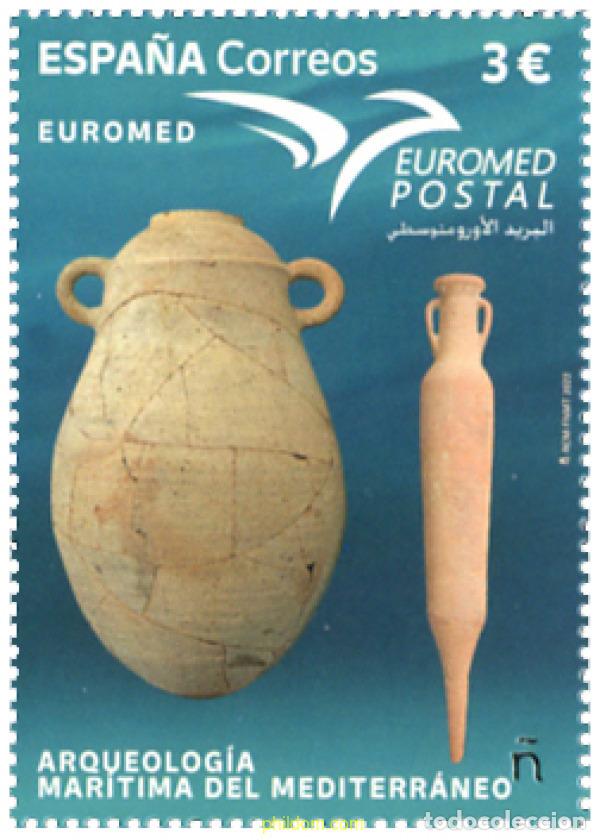 Sellos: 685478 MNH ESPA&Ntilde;A 2022 EUROMED. ARQUEOLOG&Iacute;A MAR&Iacute;TIMA DEL MEDITERR&Aacute;NEO