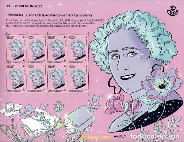 Sellos: 675879 MNH ESPA&Ntilde;A 2022 50 A&Ntilde;OS DEL FALLECIMIENTO DE CLARA CAMPOAMOR