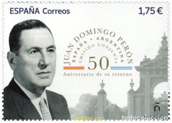 Sellos: 686966 MNH ESPA&Ntilde;A 2022 50 ANIVERSARIO DEL RETORNO DE JUAN DOMINGO PERON