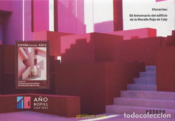 Sellos: 697865 MNH ESPA&Ntilde;A 2023 50 ANIVERSARIO DEL EDIFICIO DE LA MURALLA ROJA DE CALP