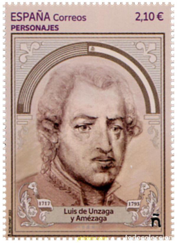 Sellos: 697627 MNH ESPA&Ntilde;A 2023 LUIS DE UNZAGA Y AM&Eacute;ZAGA