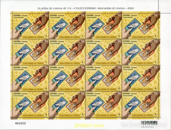 Sellos: 785217 MNH ESPA&Ntilde;A 2026 COLECCIONISMO. INTERCAMBIO DE CROMOS.