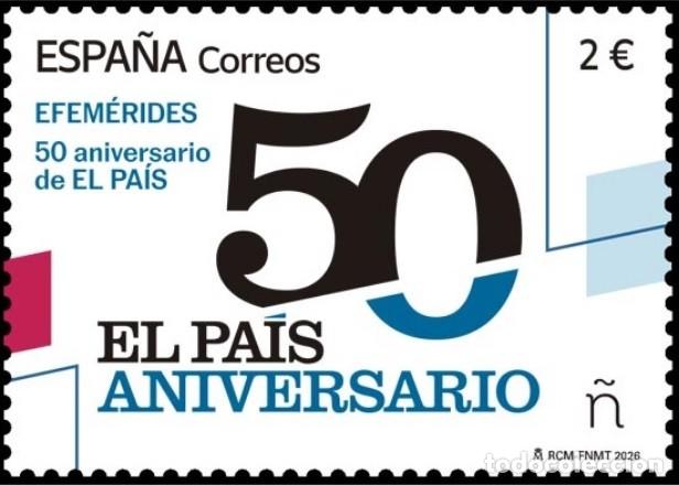 Sellos: ESPA&Ntilde;A 2026 - 50 ANIVERSARIO EL PAIS (NUEVO)