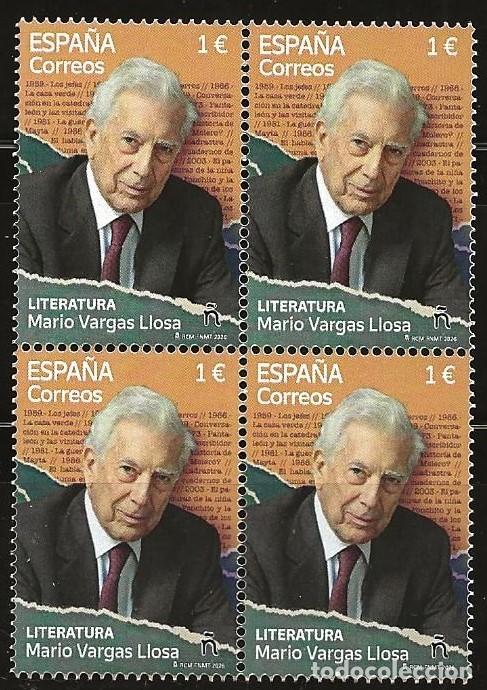Sellos: ESPA&Ntilde;A 2026 - MARIO VARGAS LLOSA (NUEVO) X4