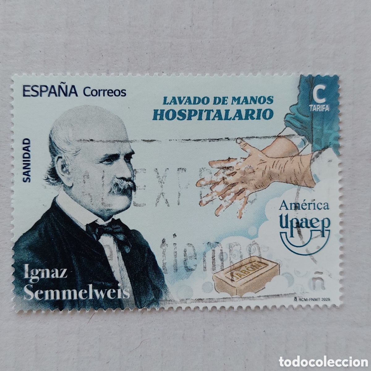 Sellos: 2025 Espa&ntilde;a Usado Sanidad UPAEP Ignaz Semmelweis lavado de manos