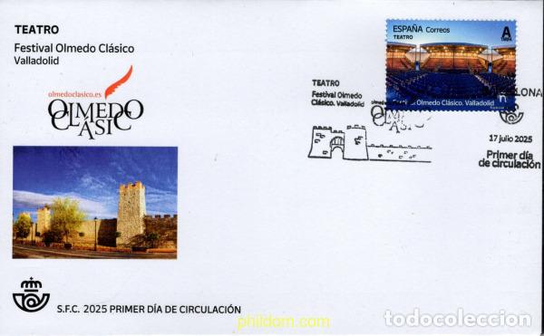 Sellos: 769777 MNH ESPA&Ntilde;A 2025 TEATRO. FESTIVAL OLMEDO CL&aacute;SICO. VALLADOLID.