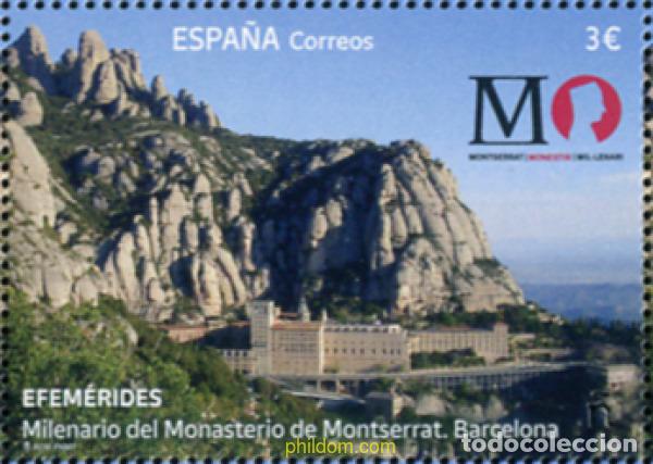 Sellos: 769704 MNH ESPA&Ntilde;A 2025 EFEM&eacute;RIDES. MILENARIO DEL MONASTERIO DE MONTSERRAT. BARCELONA.