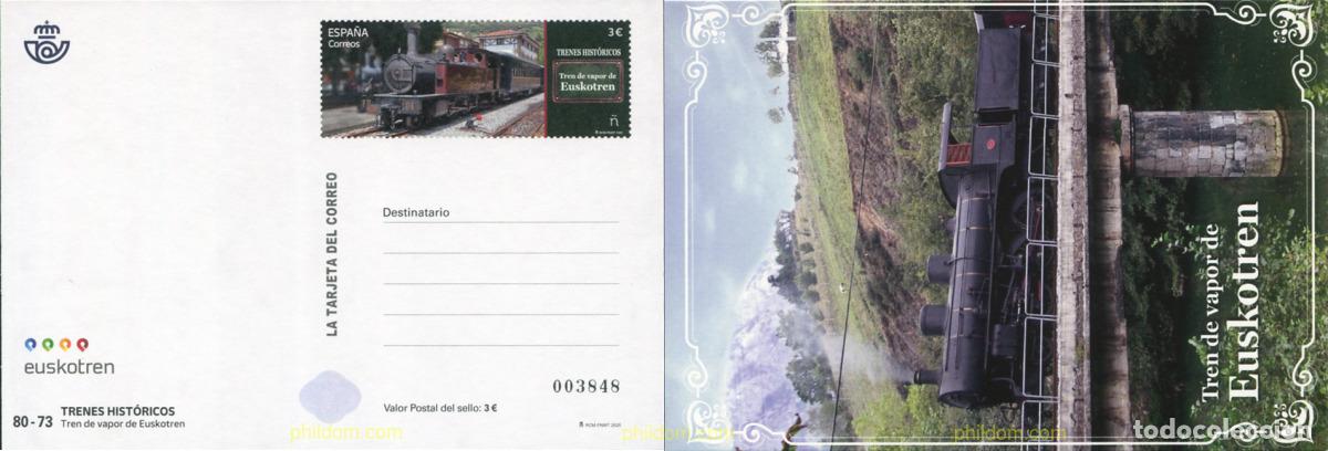 Sellos: 769718 MNH ESPA&Ntilde;A 2025 TRENES HIST&oacute;RICOS. TREN DE VAPOR DE EUSKOTREN.