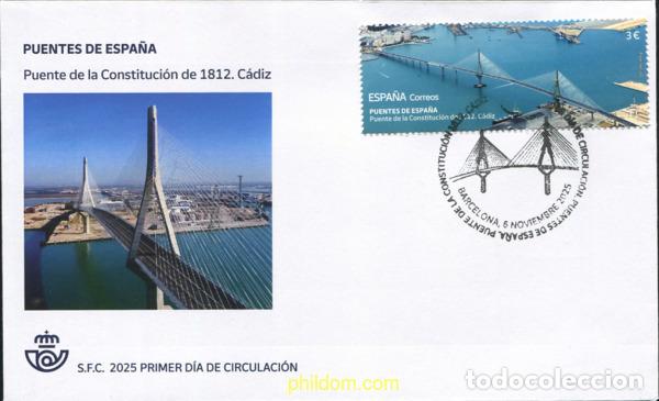 Sellos: 777330 MNH ESPA&Ntilde;A 2025 PUENTES DE ESPA&ntilde;A. PUENTE DE LA CONSTITUCI&oacute;N DE 1812. C&aacute;DIZ.