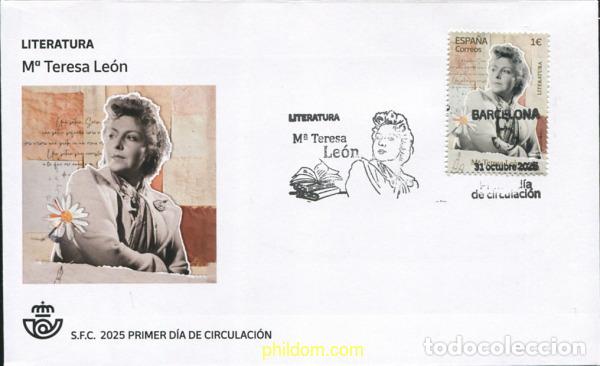 Sellos: 777326 MNH ESPA&Ntilde;A 2025 LITERATURA. M&ordf; TERESA LE&oacute;N.
