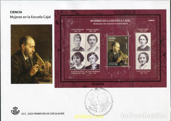 Sellos: 777322 MNH ESPA&Ntilde;A 2025 CIENCIA. MUJERES EN LA ESCUELA CAJAL.