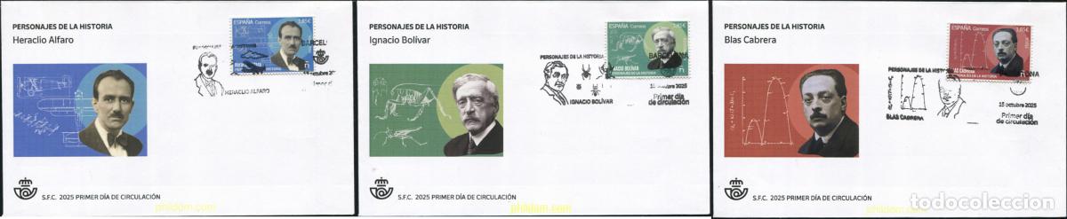 Sellos: 777321 MNH ESPA&Ntilde;A 2025 PERSONAJES DE LA HISTORIA.