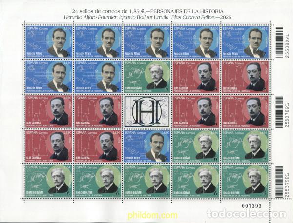 Sellos: 771879 MNH ESPA&Ntilde;A 2025 PERSONAJES DE LA HISTORIA.