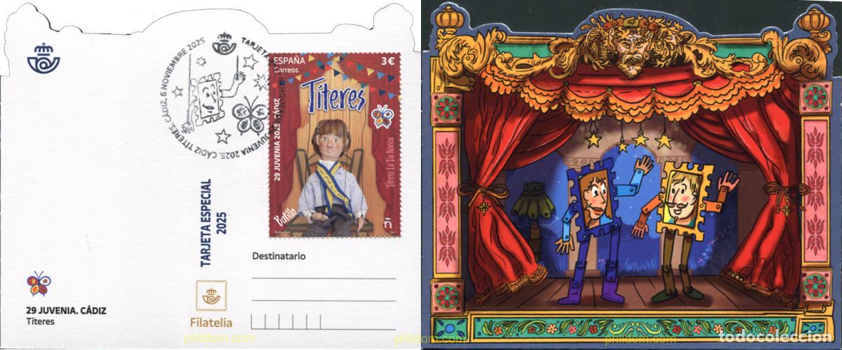 Sellos: 775079 MNH ESPA&Ntilde;A 2025 29 JUVENIA C&aacute;DIZ. T&iacute;TERES. T&iacute;TTERES LA T&iacute;A NARICA. BATILLO.