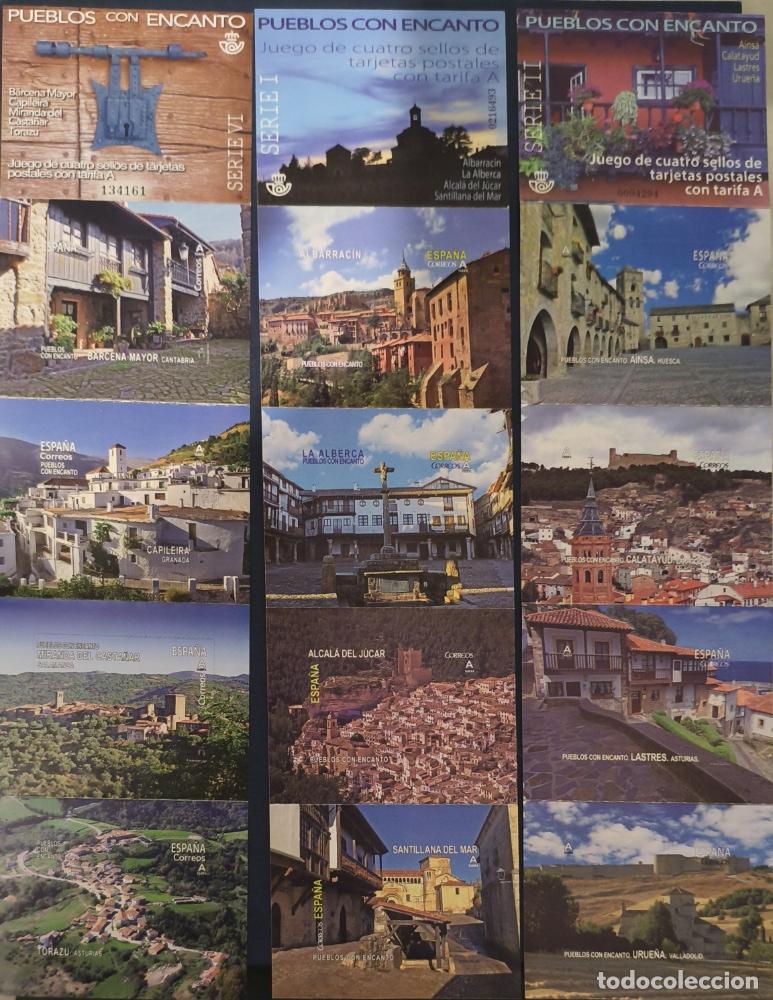 Sellos: Lote Pueblos con Encanto - 3 Juegos / Series Correos (Tarifa A)