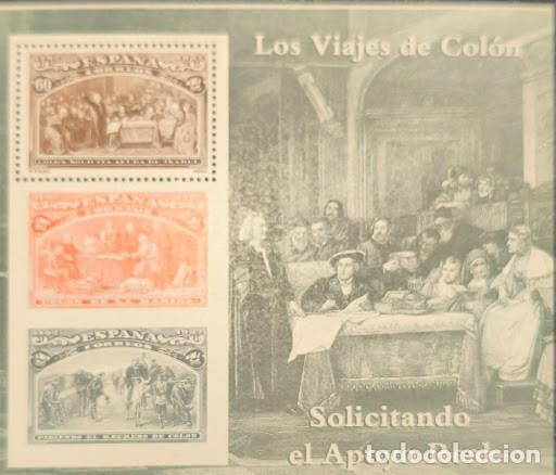 Sellos: Lote de 5 Hojas / Tarjetas Filat&eacute;licas Conmemorativas - Los Viajes de Col&oacute;n (Espa&ntilde;a, 1992)