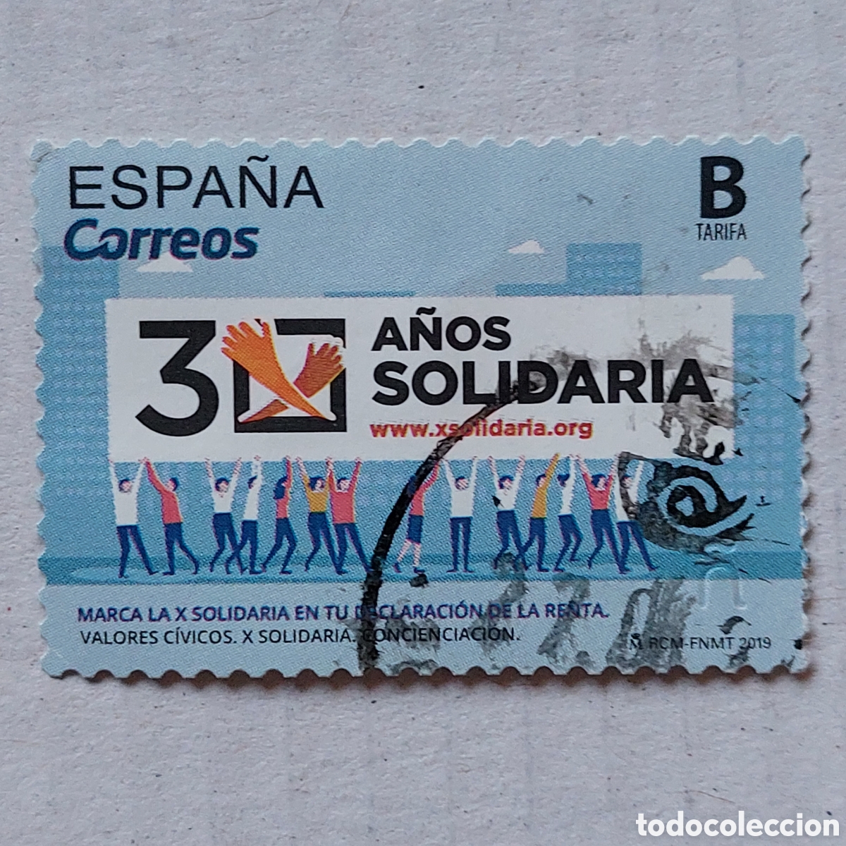 Sellos: 2019 Espa&ntilde;a Usado 30 a&ntilde;os Solidaria