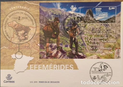 Sellos: Sobre Primer D&iacute;a de Circulaci&oacute;n (FDC) - Centenario Parque Nacional Monta&ntilde;a de Covadonga (1918-2018)