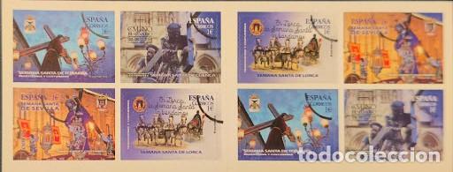 Sellos: Lote 8 Sellos Adhesivos Tarifa A (1&euro;) - Semana Santa 2017 - Marca &rdquo;MUESTRA&rdquo; -