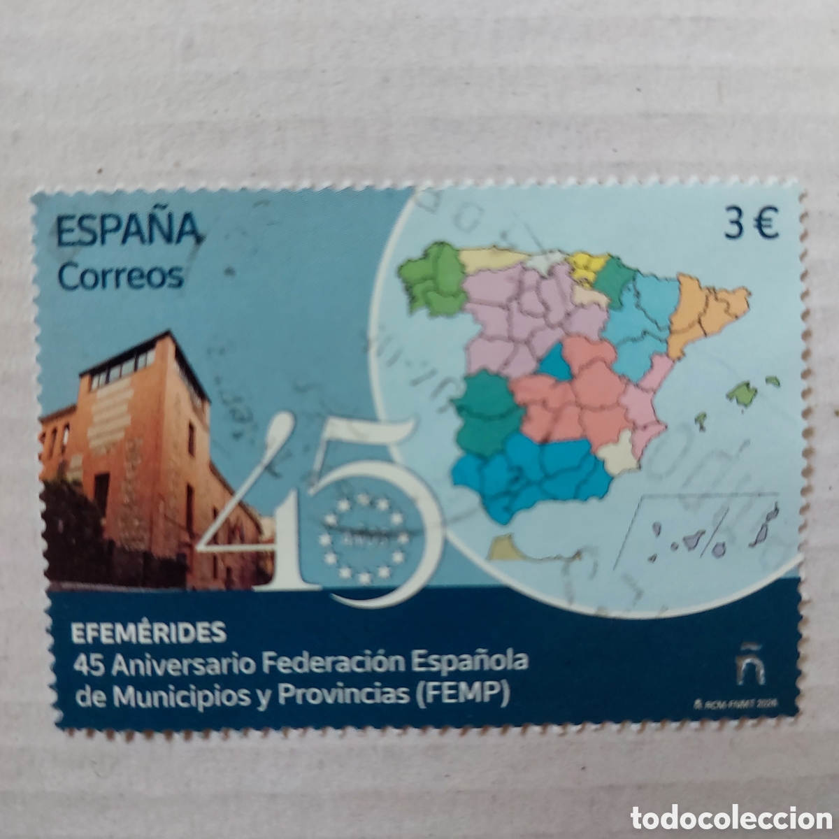 Sellos: 2026 Espa&ntilde;a Usado Aniversario Federaci&oacute;n espa&ntilde;ola de municipios