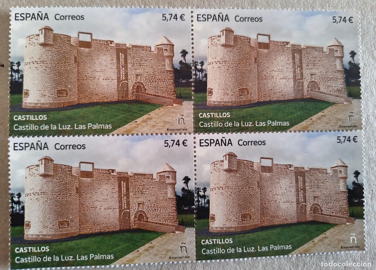 Sellos: ESPA&Ntilde;A 2026 CASTILLO DE LA LUZ. LAS PALMAS BLOQUE 4V ED 5930 YT 5690