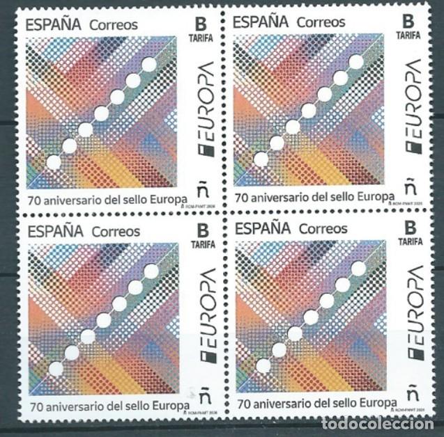 Sellos: ESPA&Ntilde;A 2026 70 ANIVERSARIO DEL SELLO EUROPA BLOQUE 4V MNH ED 5909 YT 5670