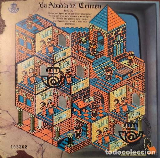 Sellos: Hoja bloque matasellos Producci&oacute;n &rdquo;La Abad&iacute;a del Crimen&rdquo; (1987-2017) - Edici&oacute;n Limitada Correos