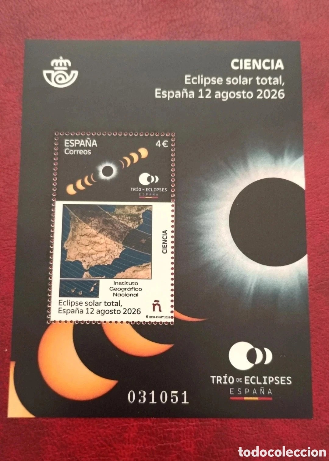 Sellos: ESPA&Ntilde;A 2026 - ECLIPSE TOTAL SOLAR 12 DE AGOSTO