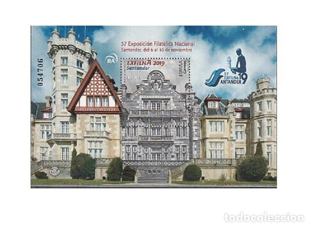 Sellos: Edifil 5355 MNH Exfilna 2019 Santander SIN FIJA SELLO Espa&ntilde;a 2019