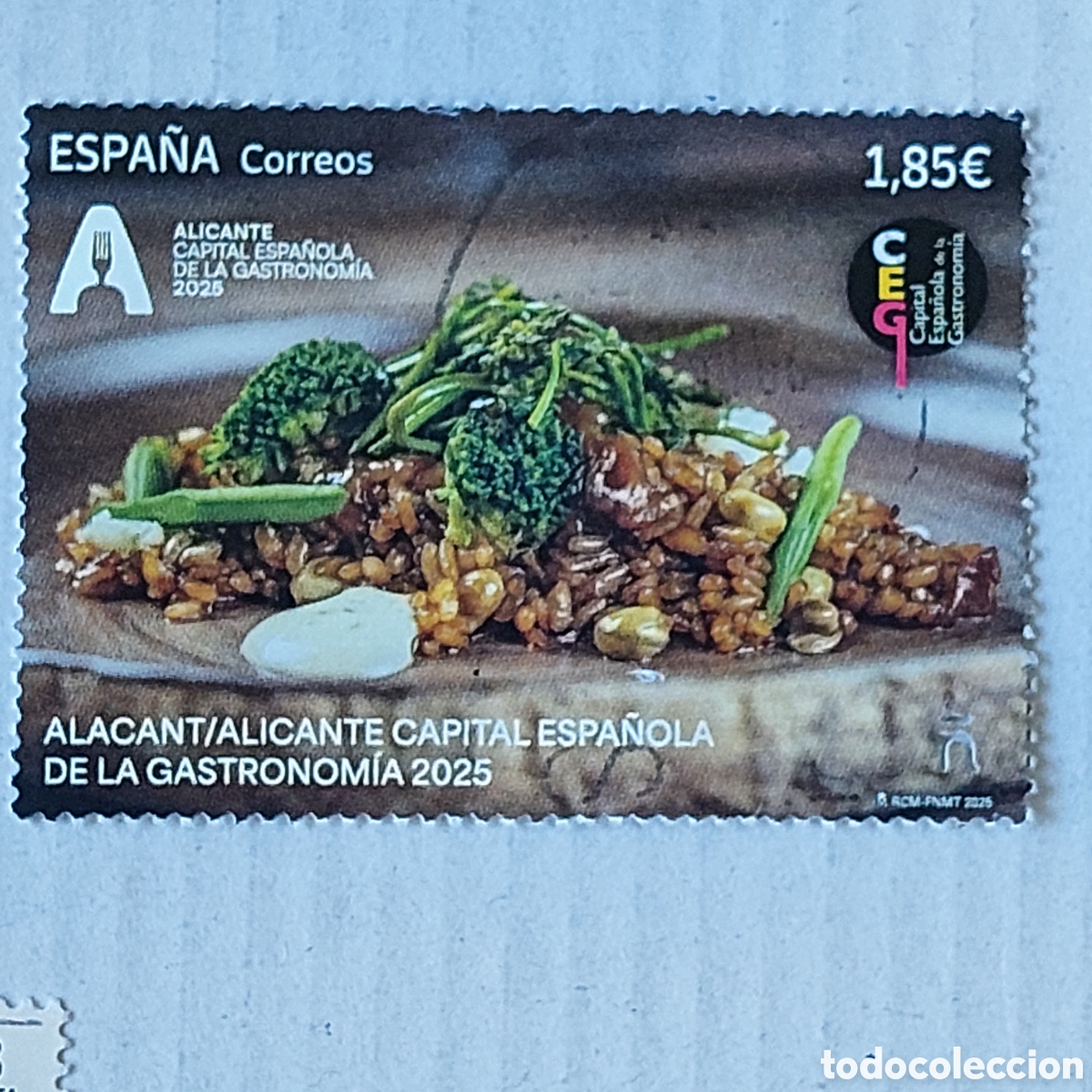 Sellos: 2025 Espa&ntilde;a Usado Alicante capital Gastronom&iacute;a