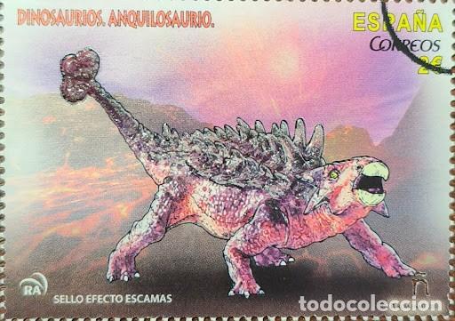 Sellos: Lote 3 Sellos de Muestra / Pruebas Oficiales Correos - Dinosaurios