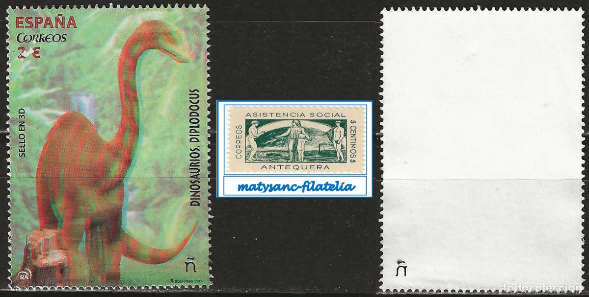 Sellos: ESPA&Ntilde;A 2015. EDIFIL 4969. &rdquo;DINOSAURIOS. DIPLODOCUS&rdquo;. USADO LIMPIO.