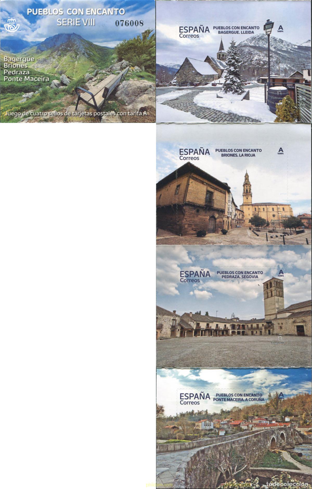 Sellos: 699572 MNH ESPA&Ntilde;A 2023 PUEBLOS CON ENCANTO. BAGERGUE, LLEIDA - BRIONES, LA RIOJA - PEDRAZA, SEGOVI