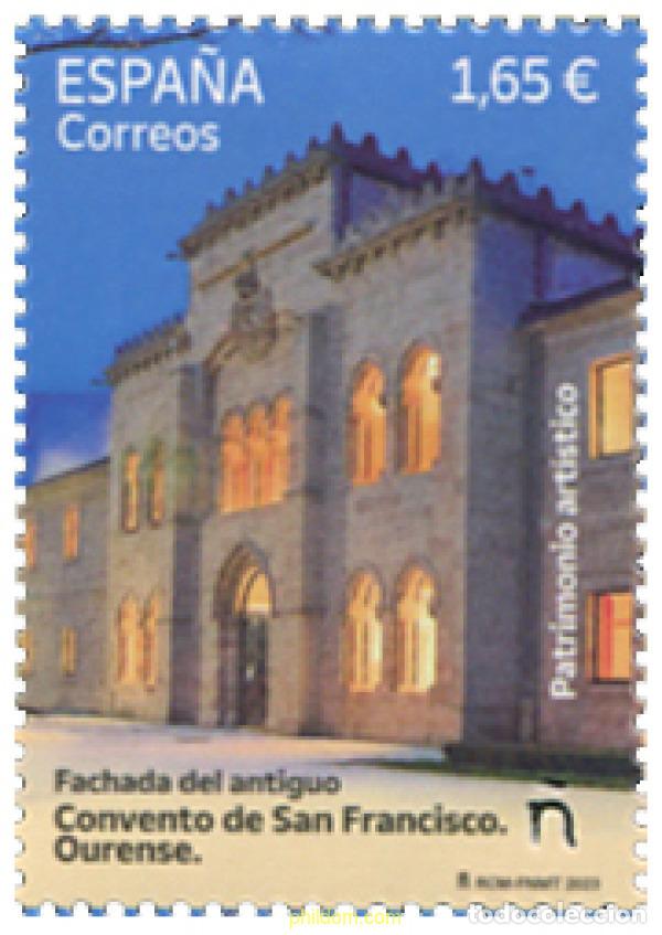 Sellos: 699575 MNH ESPA&Ntilde;A 2023 PATRIMONIO ART&Iacute;STICO. FACHADA DEL ANTIGUO CONVENTO DE SAN FRANCISCO. OUREN