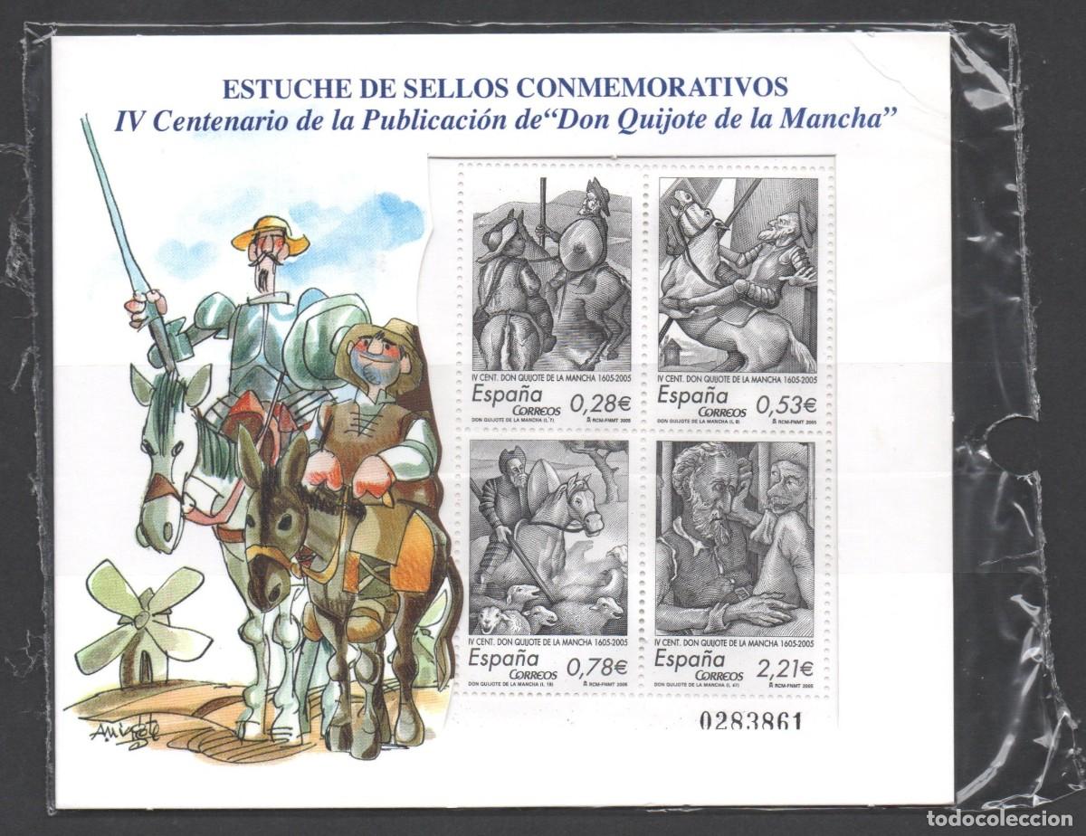 Sellos: EDIFIL N&ordm; 4161** A&Ntilde;O 2005 CARTERITA CENTENARIO PUBLICACION DE EL QUIJOTE