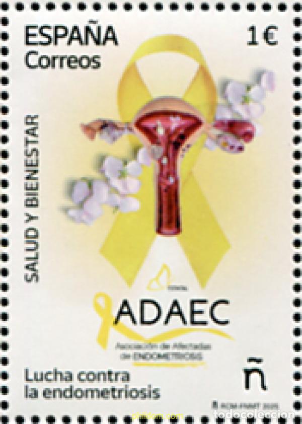 Sellos: 756560 MNH ESPA&Ntilde;A 2025 SALUD Y BIENESTAR. LUCHA CONTRA LA ENDOMETRIOSIS