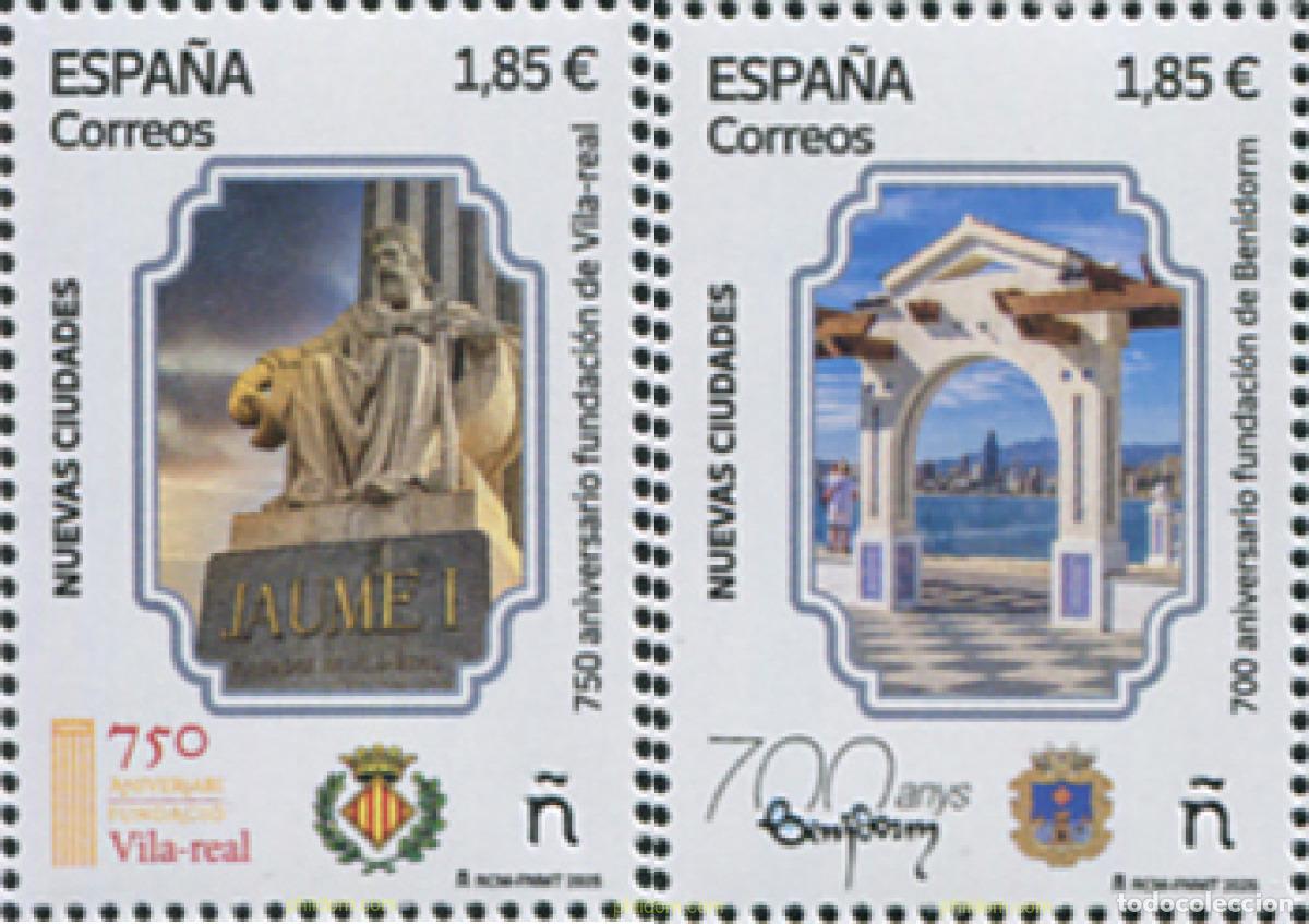 Sellos: 760190 MNH ESPA&Ntilde;A 2025 NUEVAS CIUDADES. 750 ANIVERSARIO FUNDACI&oacute;N DE VILA-REAL. 700 ANIVERSARIO F
