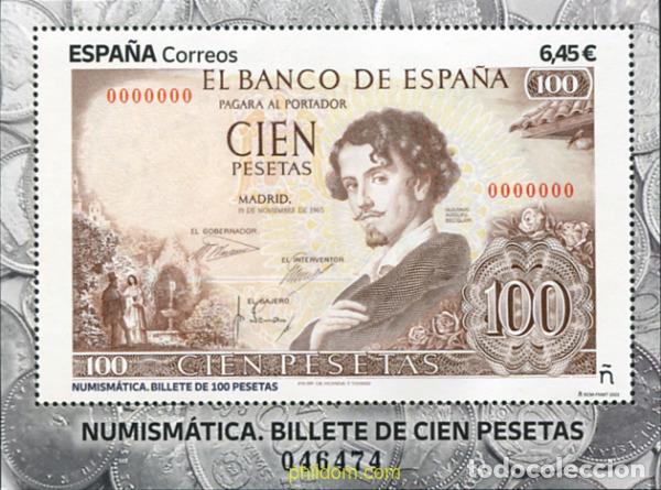 Sellos: 709560 MNH ESPA&Ntilde;A 2023 NUMISM&Aacute;TICA. BILLETE DE 100 PESETAS.