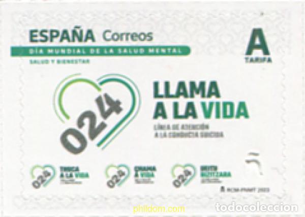 Sellos: 716480 MNH ESPA&Ntilde;A 2023 SALUD Y BIENESTAR. D&Iacute;A MUNDIAL DE LA SALUD MENTAL. 024.