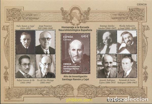 Sellos: 719500 MNH ESPA&Ntilde;A 2023 CIENCIA. A&Ntilde;O DE INVESTIGACI&Oacute;N SANTIAGO RAM&Oacute;N Y CAJAL. HOMENAJE ESCUELA N