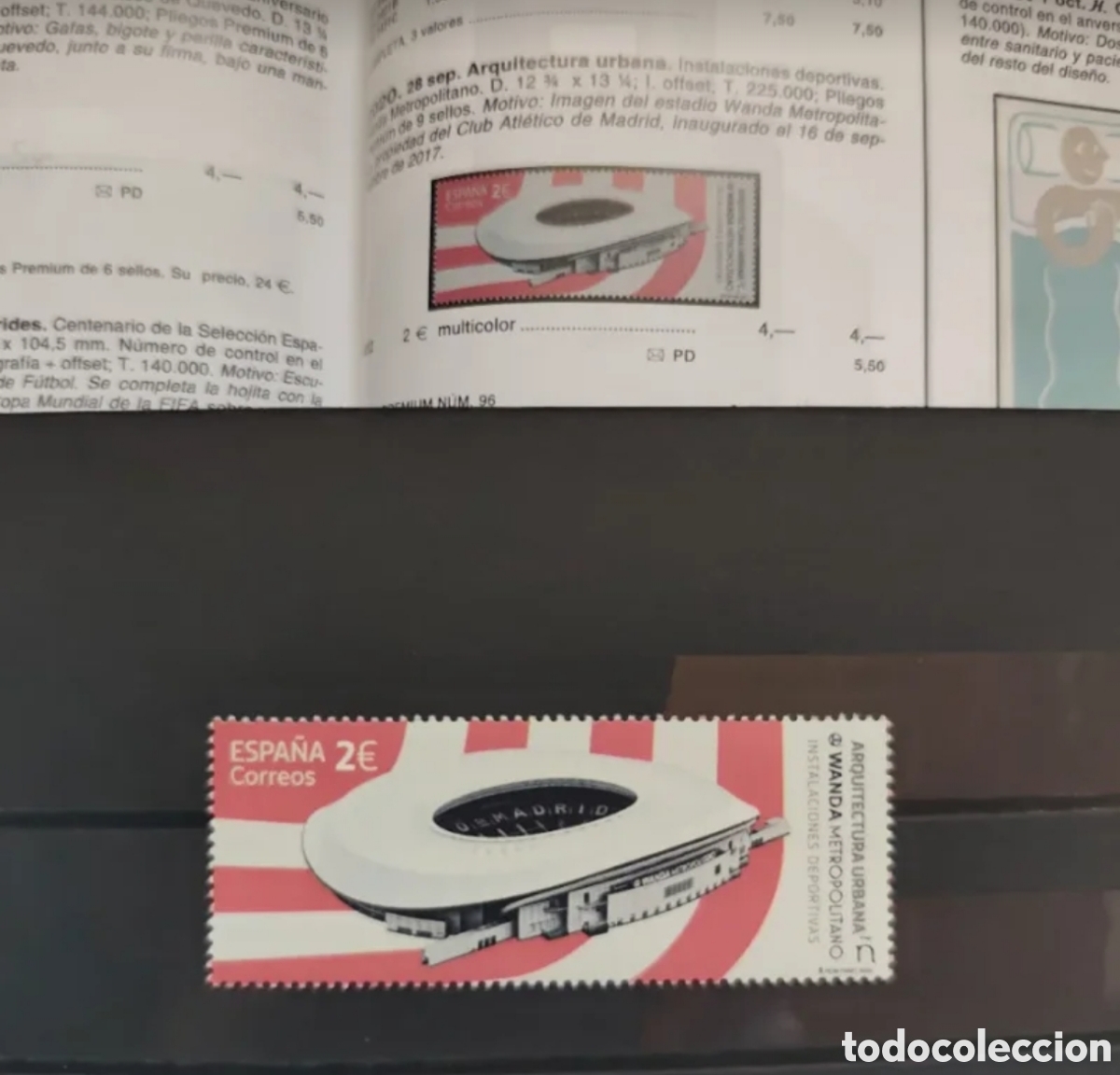 Sellos: Espa&ntilde;a 2020 Sello Wanda Metropolitano
