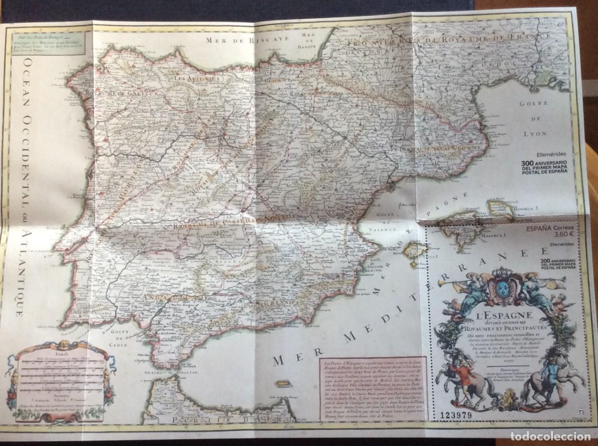 Sellos: ESPA&Ntilde;A N&ordm; EDIFIL 5483*** A&Ntilde;O 2021. 300 ANIVERSARIO PRIMER MAPA POSTAL DE ESPA&Ntilde;A