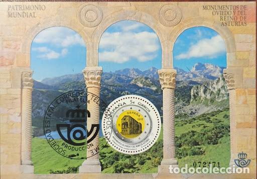 Sellos: Hojita bloque Espa&ntilde;a 2017 - Patrimonio Mundial: Monumentos de Oviedo y del Reino de Asturias -